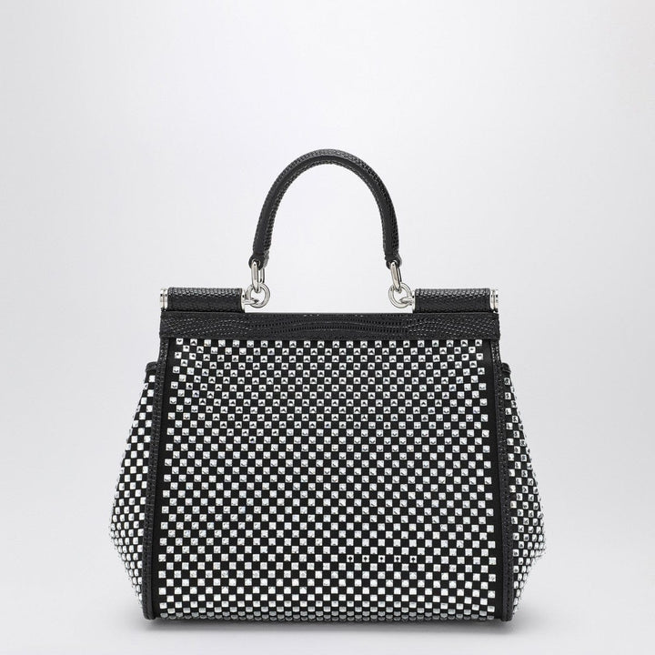 Handbag UNI Dolce&Gabbana Black Sicily medium handbag with crystals Brand