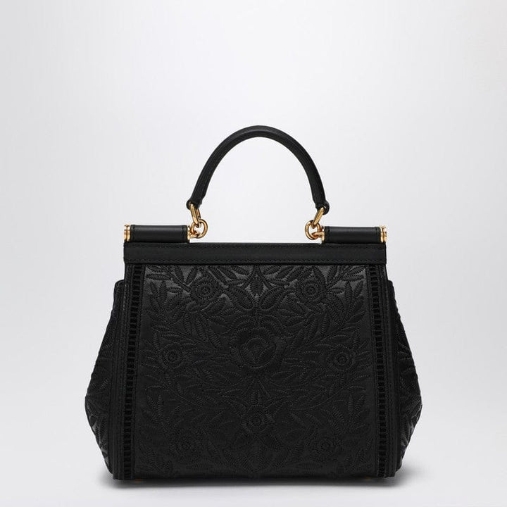 Handbag UNI Dolce & Gabbana Dolce&Gabbana Black embroidered handbag Sicily medium Brand