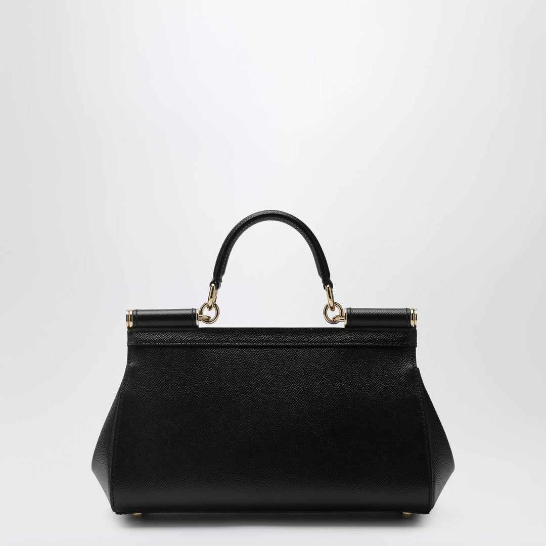 Dolce&amp;Gabbana - Sicily medium top-handle bag in calf leather, black