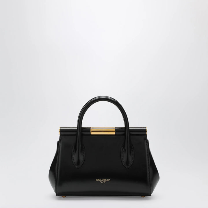 Dolce&amp;Gabbana - Marlene mini day handbag with charms in black calfskin
