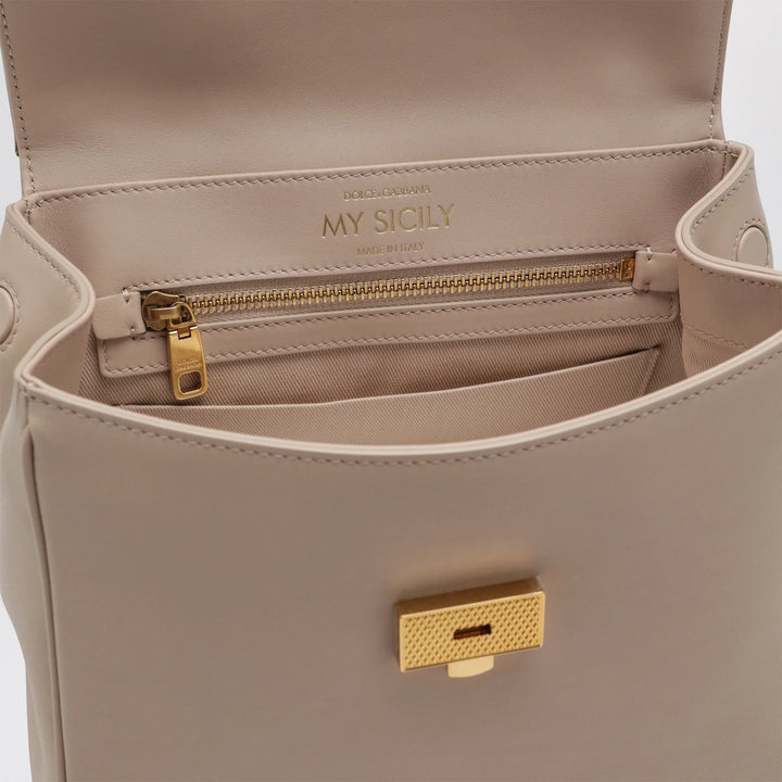 Dolce&amp;Gabbana - My Sicily small nude-colored plongé leather bag
