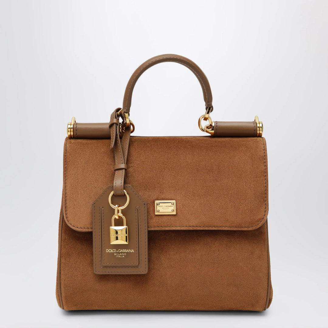 Dolce&amp;Gabbana - Small My Sicily Bag in Camel Split Leather