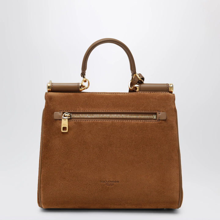 Dolce&amp;Gabbana - Small My Sicily Bag in Camel Split Leather