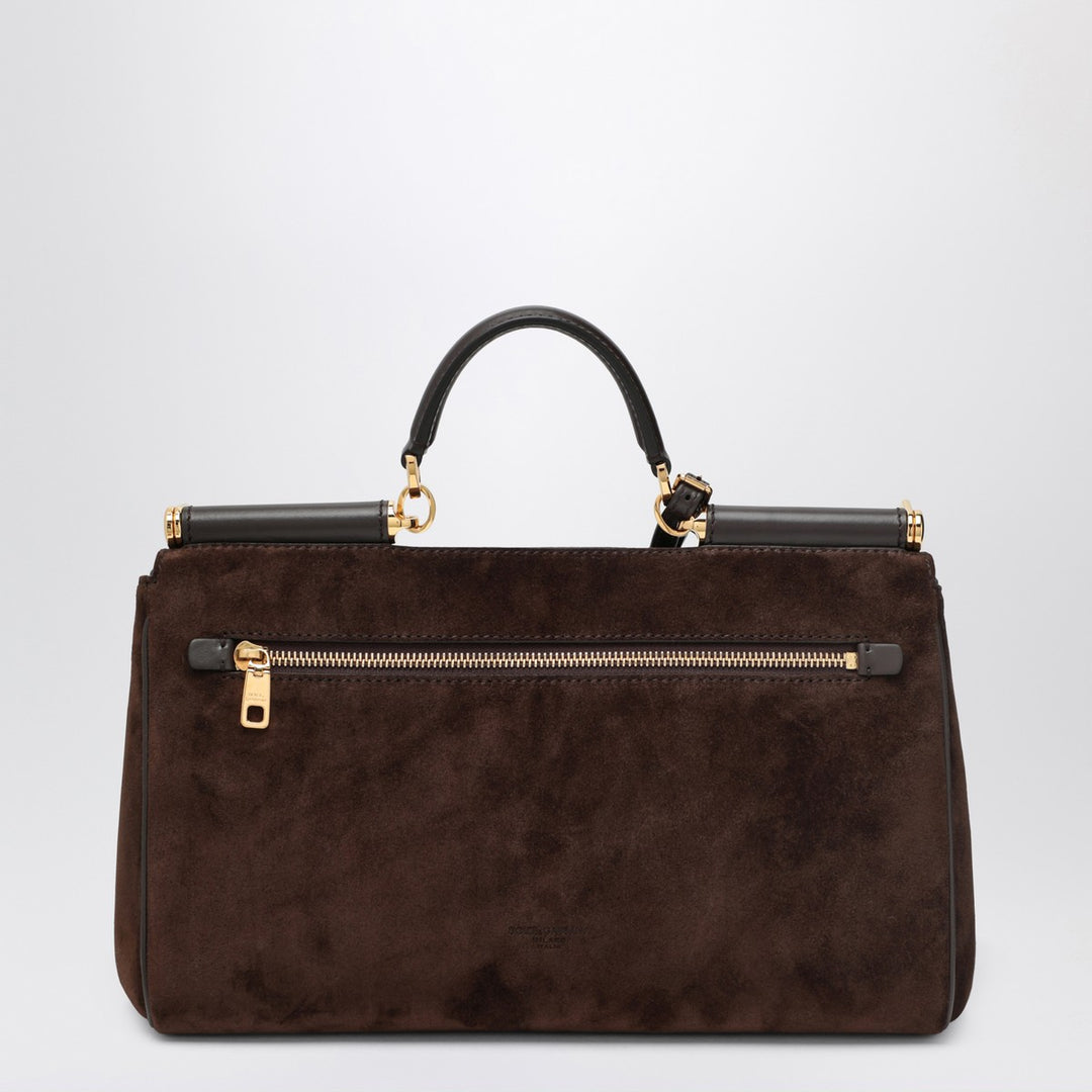 Dolce&Gabbana Brown suede leather bag My Sicily