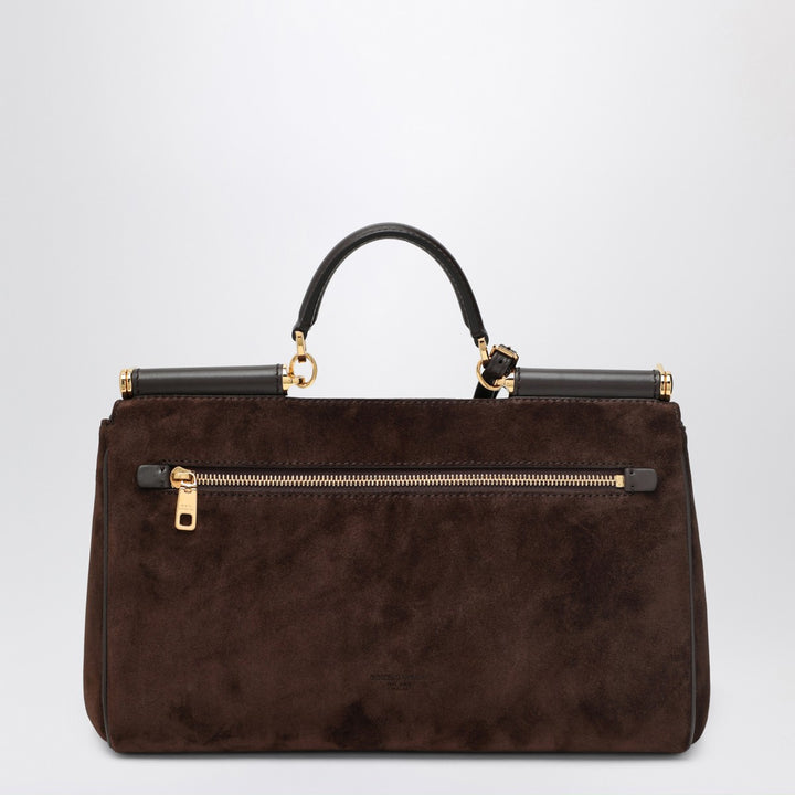 Dolce&Gabbana Brown suede leather bag My Sicily