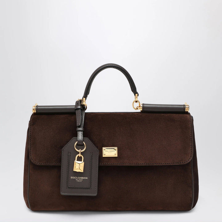 Dolce&amp;Gabbana - Brown suede leather bag My Sicily