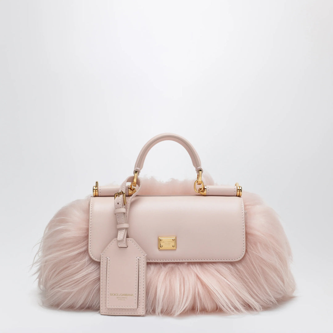 Dolce&amp;Gabbana - My Sicily mini handbag in kidassia and calfskin, powder