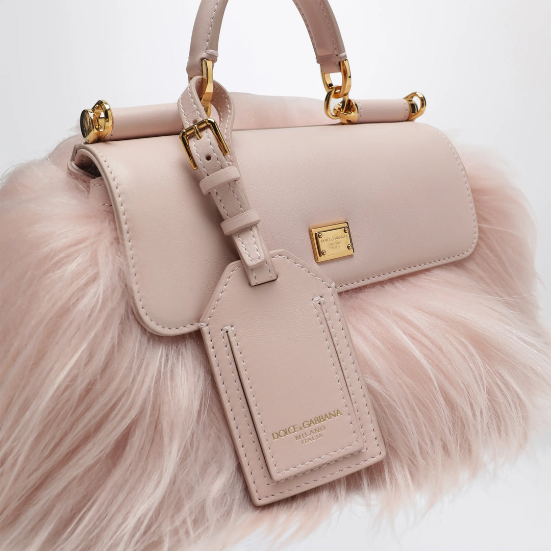 Dolce&amp;Gabbana - My Sicily mini handbag in kidassia and calfskin, powder