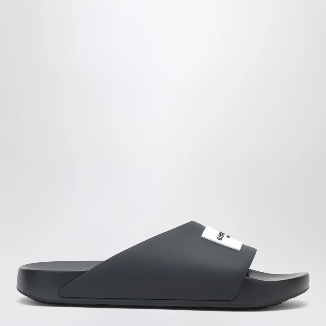 Givenchy - Label flat mules in black rubber