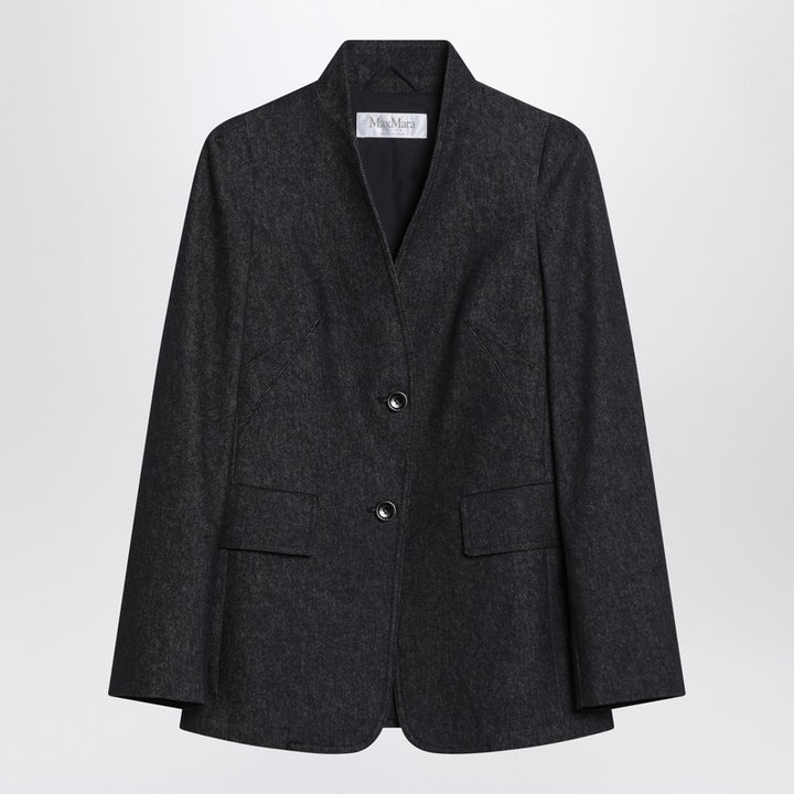 Max Mara Midnight blue jacket in cotton denim effect