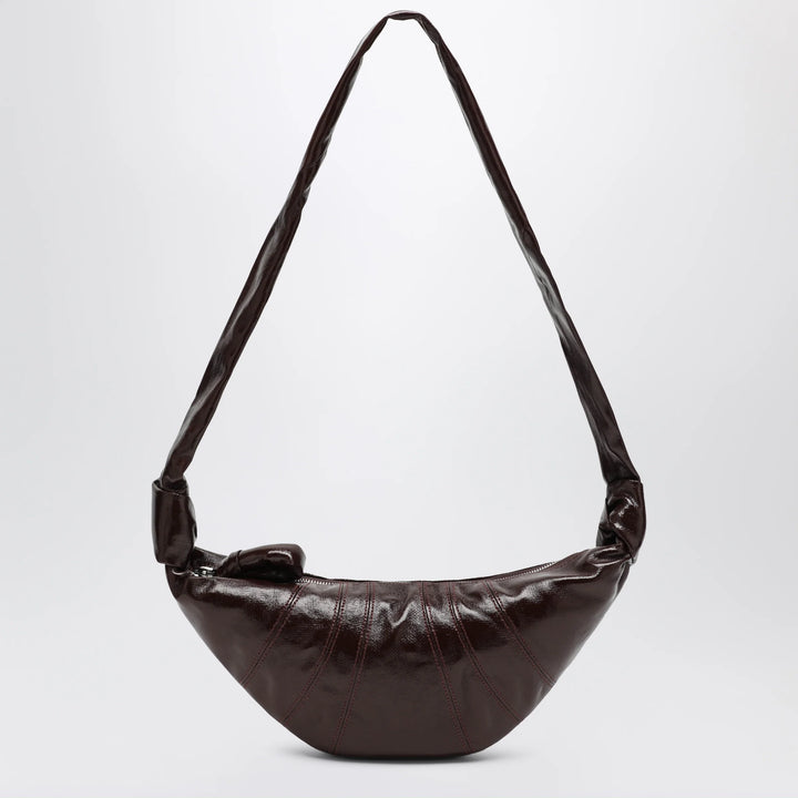 LEMAIRE - Small Croissant bag in brown coated cotton