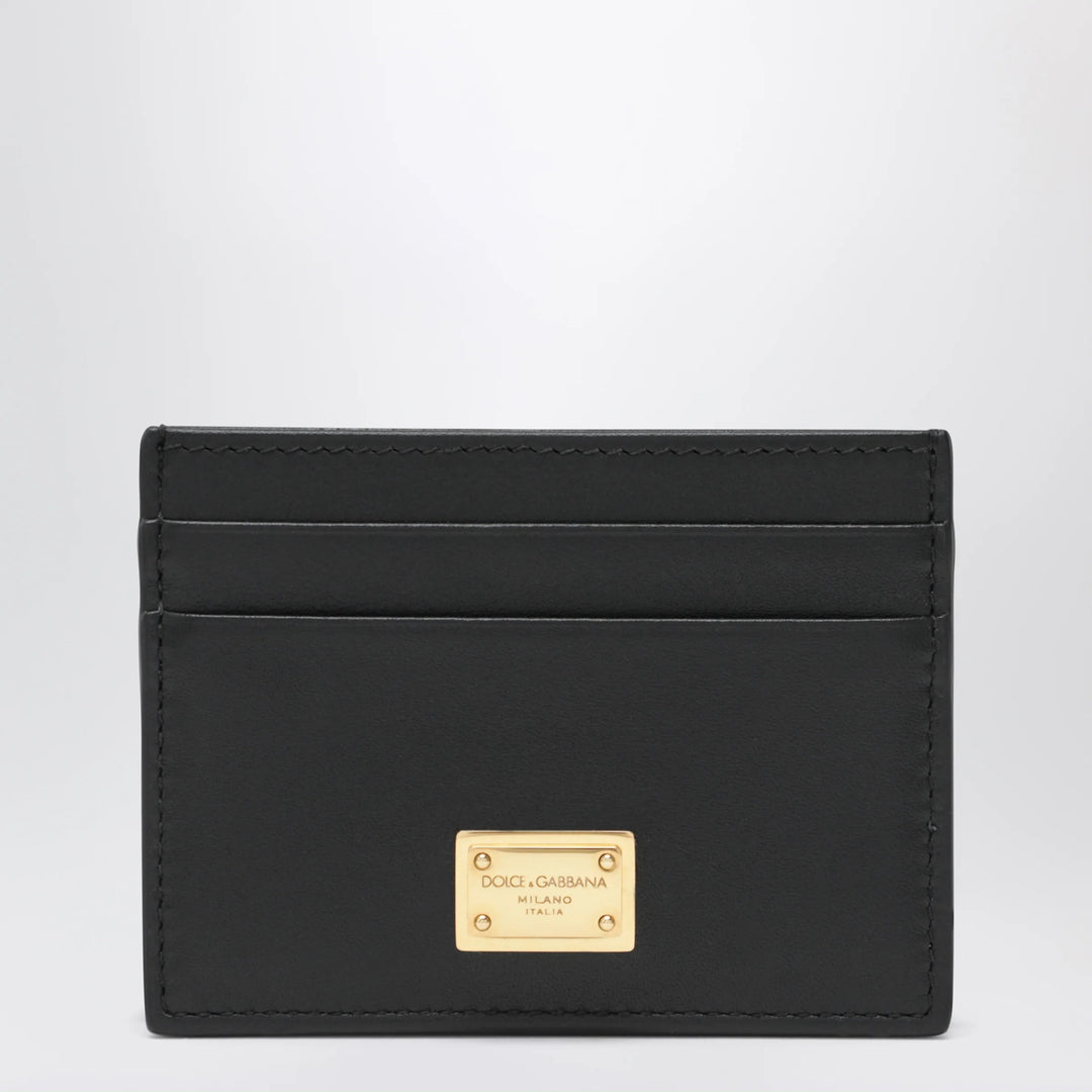Dolce&amp;Gabbana - Black plongé calf leather card holder