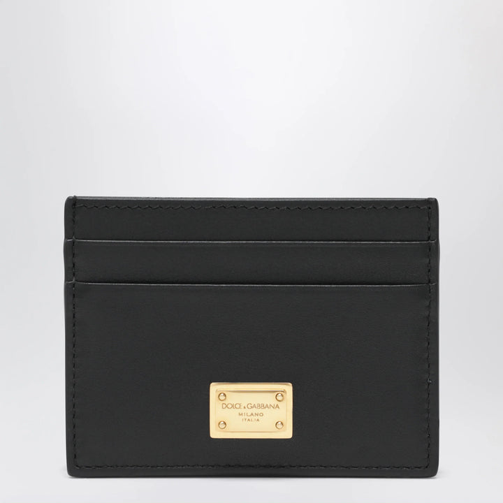 Dolce&amp;Gabbana - Black plongé calf leather card holder