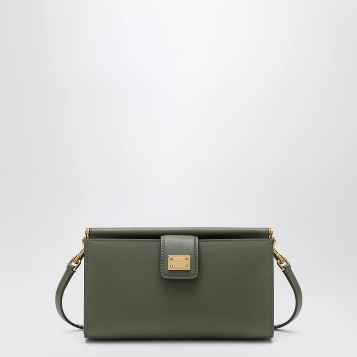 Dolce&amp;Gabbana - Plongé calfskin phone bag in military green