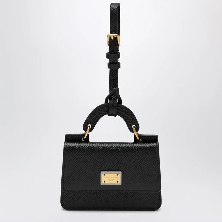Dolce&amp;Gabbana - Dauphine-printed calfskin card holder in black