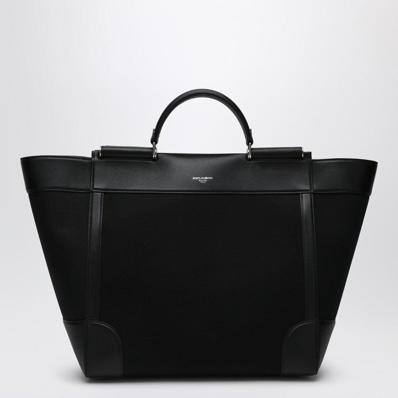 Shopper UNI Dolce&Gabbana Black fabric and leather tote bag Brand