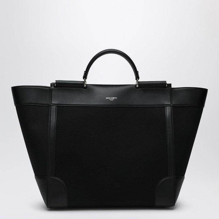 Shopper UNI Dolce&Gabbana Black fabric and leather tote bag Brand