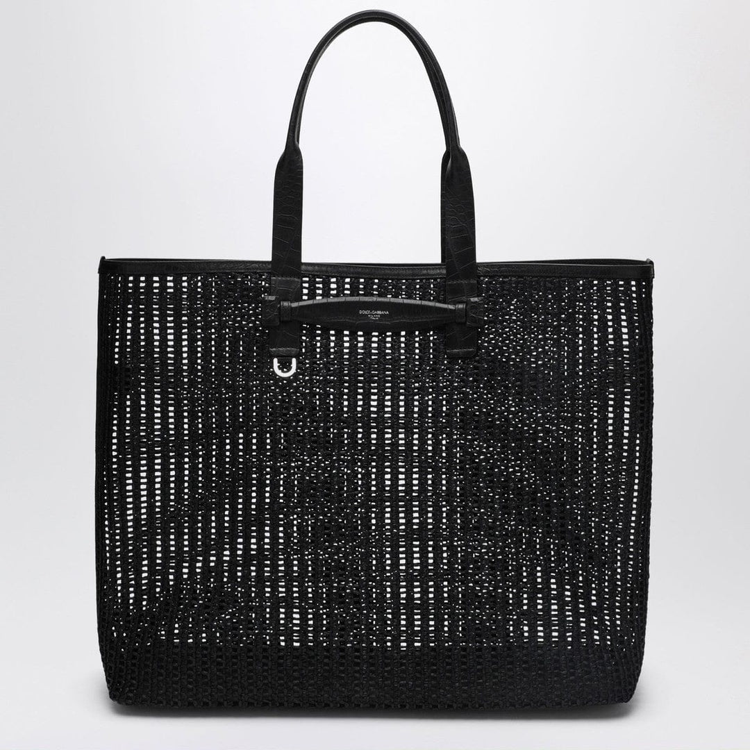 Shopper UNI Dolce&Gabbana Adamo Shopping Bag in black woven mesh Brand