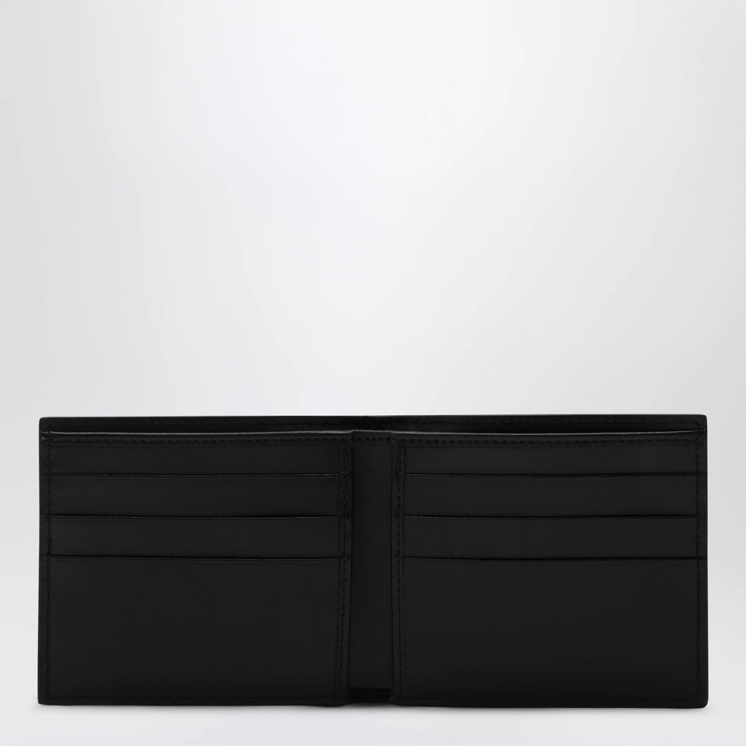 Dolce&amp;Gabbana - Black bi-fold wallet with embossed logo