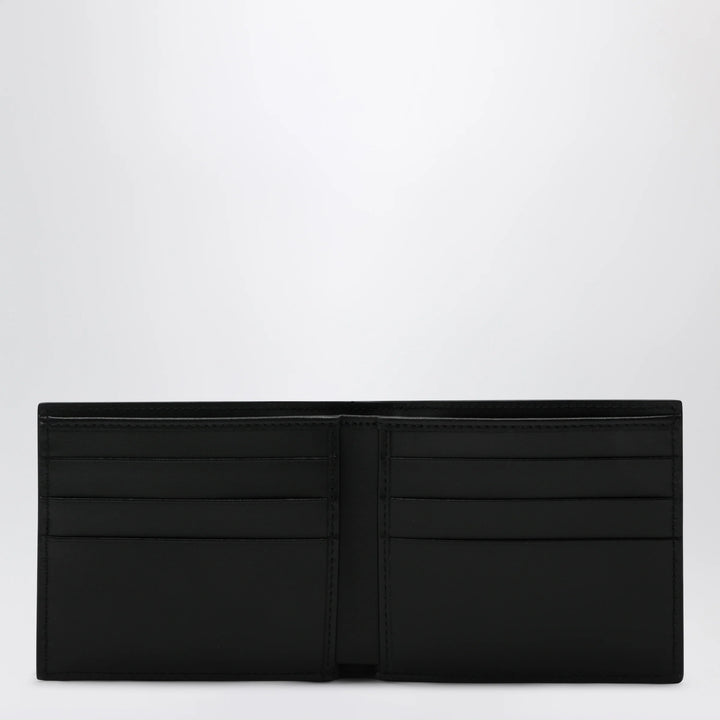 Dolce&amp;Gabbana - Black bi-fold wallet with embossed logo