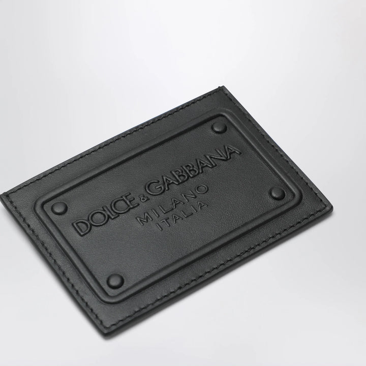 Dolce&amp;Gabbana - Black card holder with embossed logo