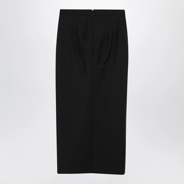 Givenchy - Draped skirt in black wool and mohair