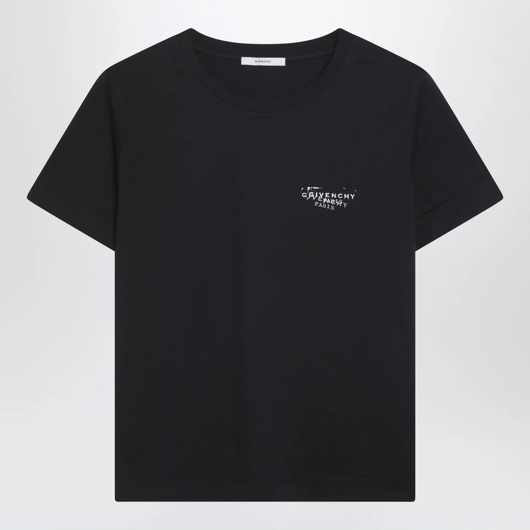 Givenchy - Black T-shirt with Givenchy Stamp print