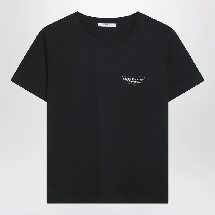 Givenchy - Black T-shirt with Givenchy Stamp print