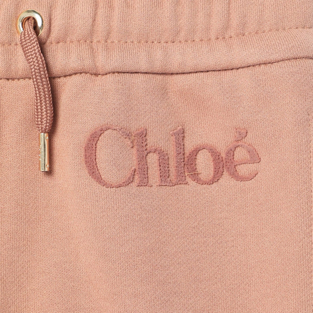 Chloé - Antique pink joggers with logo
