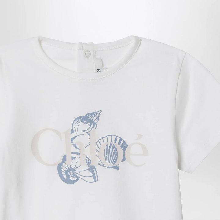 Chloé - White T-shirt with logo print