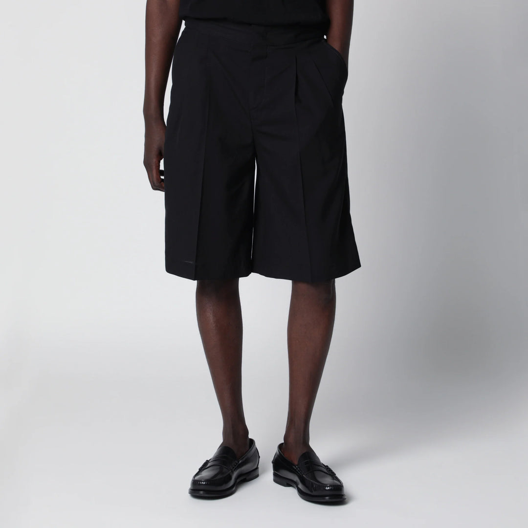 PT Torino - Black cotton Bermuda shorts