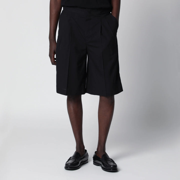 PT Torino - Black cotton Bermuda shorts