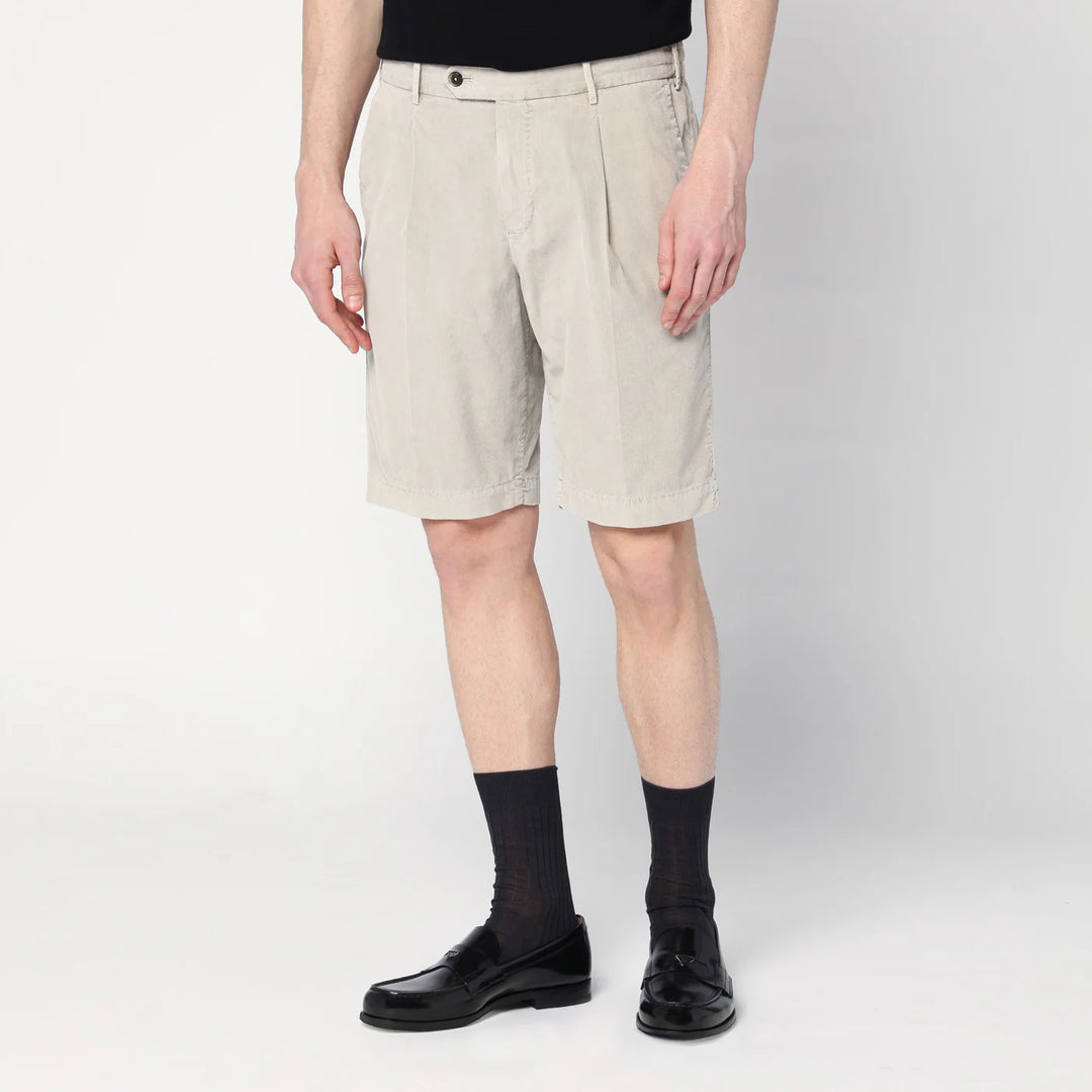 PT Torino - Beige cotton bermuda shorts
