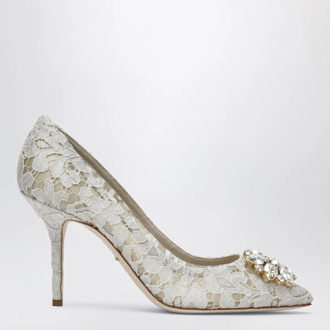 Dolce&amp;Gabbana - Bellucci Taormina lace pumps with crystals in ice