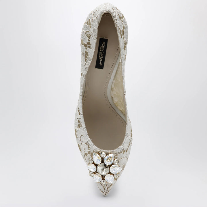 Dolce&amp;Gabbana - Bellucci Taormina lace pumps with crystals in ice