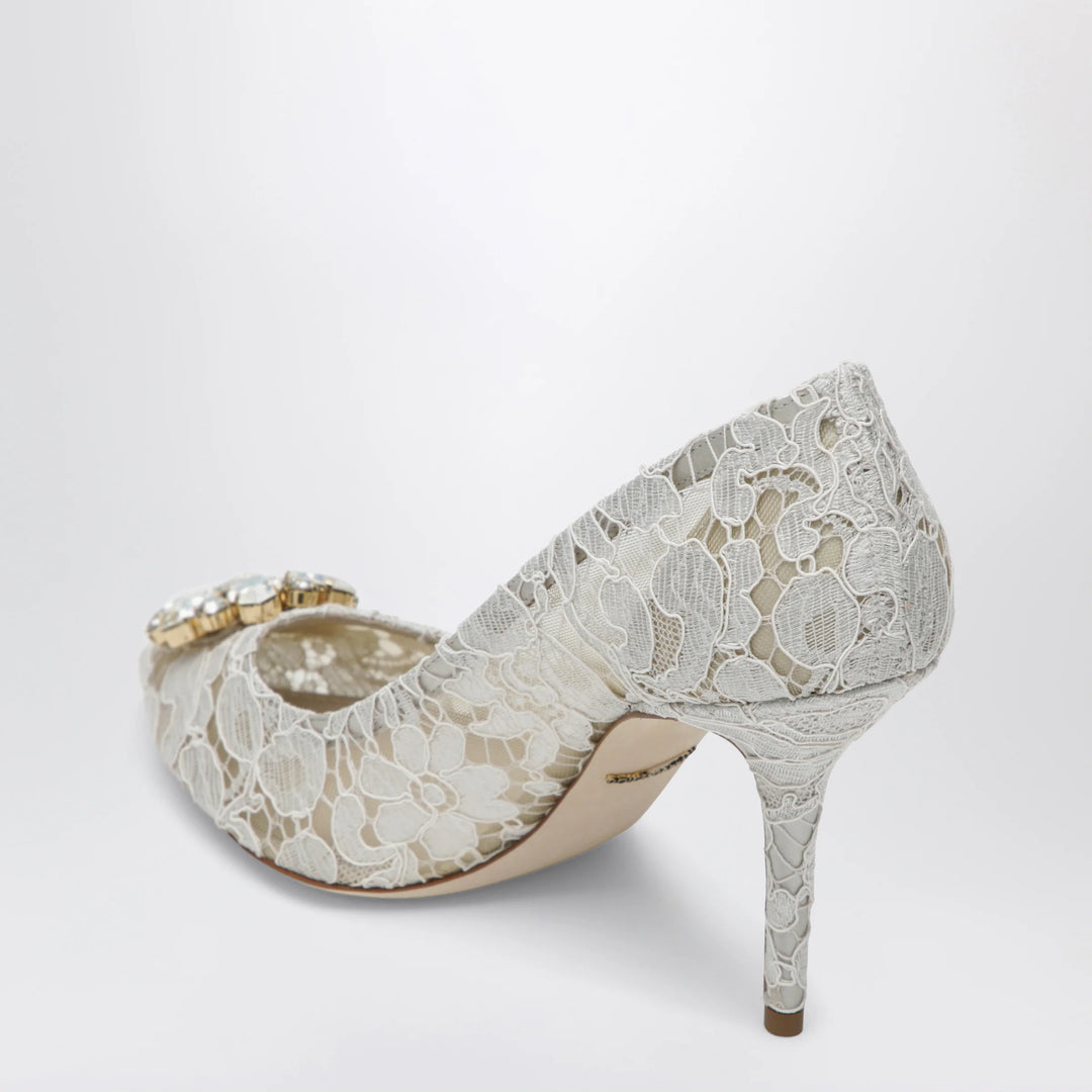 Dolce&amp;Gabbana - Bellucci Taormina lace pumps with crystals in ice