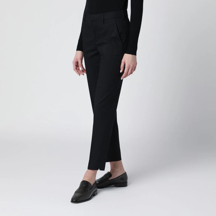 PT Torino - Black slim-fit cotton-blend trousers