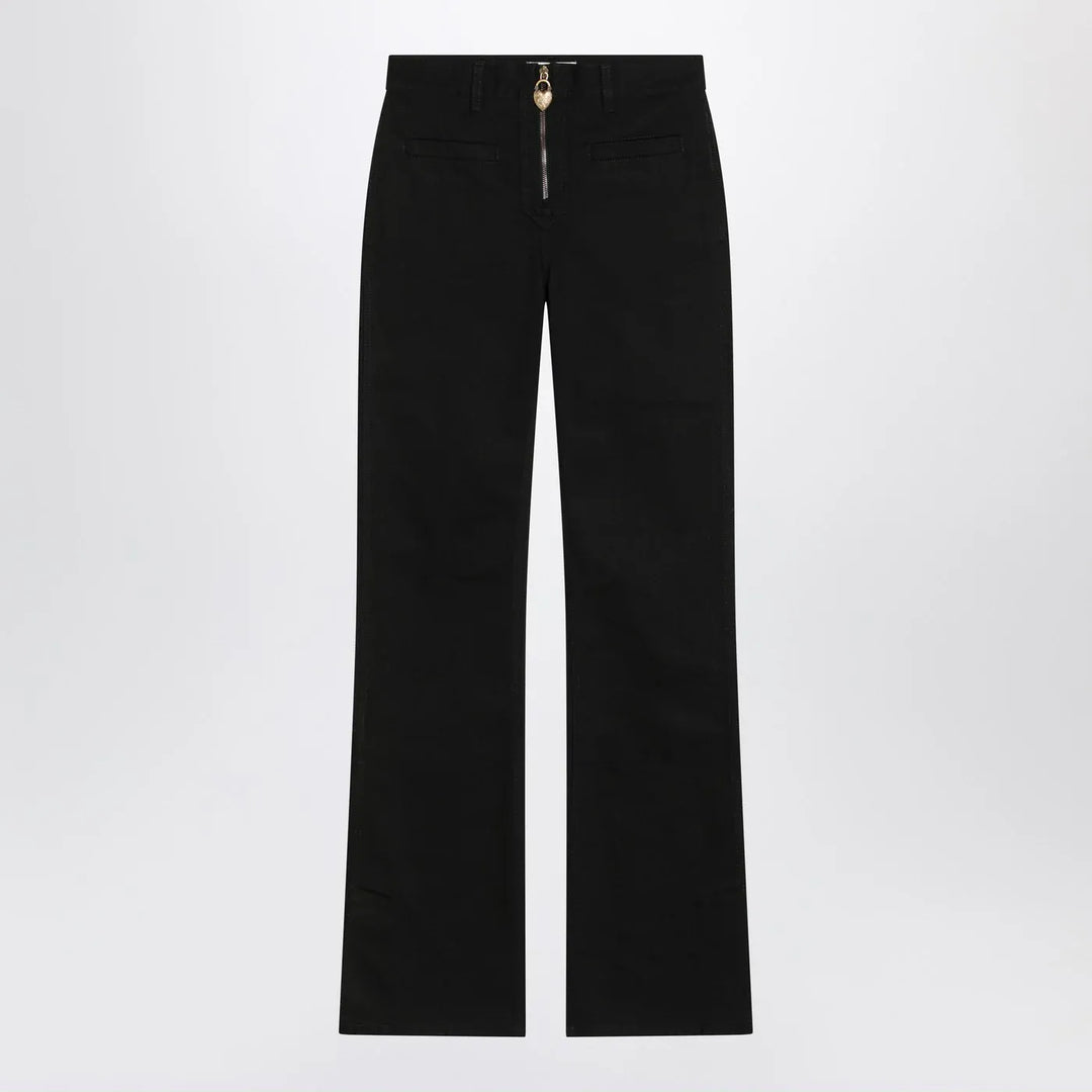Chloé - Black slim jeans with charm zip