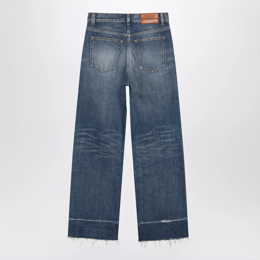 Chloé - Bootcut denim jeans in dark cobalt cotton