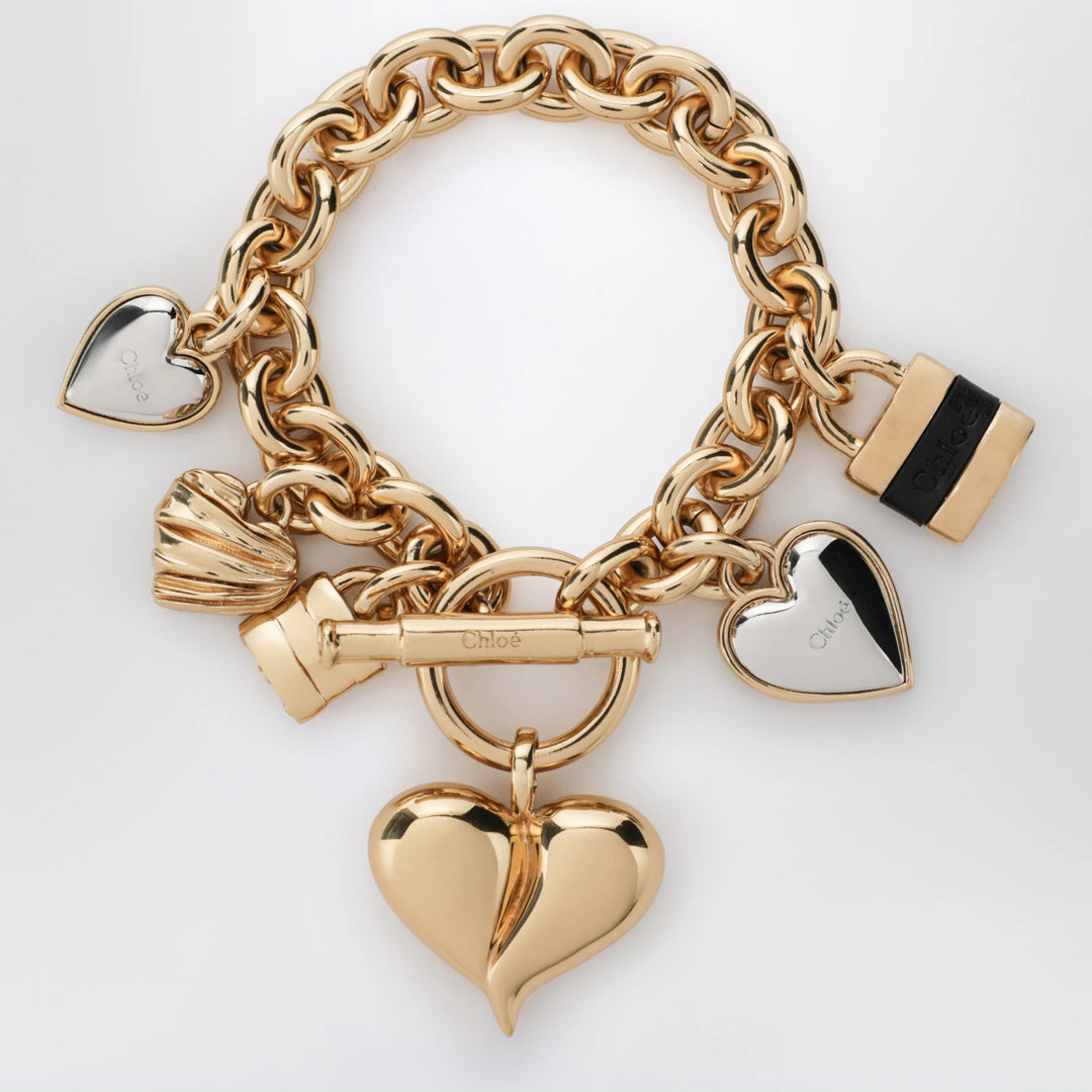 Chloé - Paddington Chain Bracelet in Gold/Black Brass