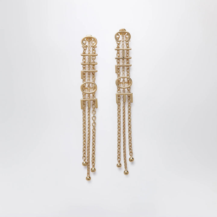 Chloé - Gold-tone earrings with logo lettering