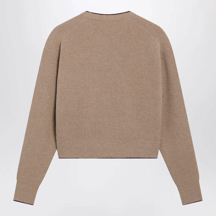 Chloé - Light Brown Wool and Cashmere Logo Sweater