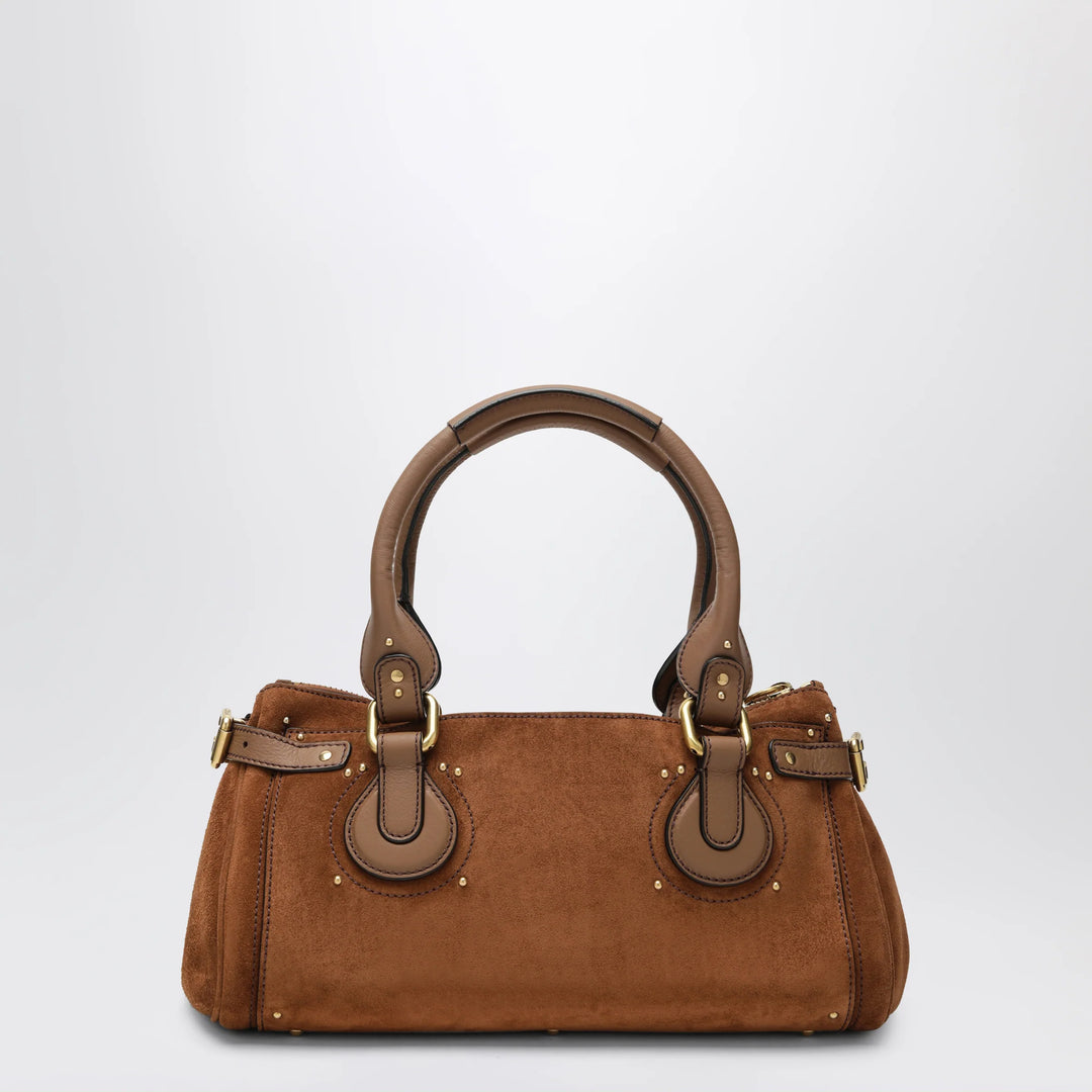 Chloé - Paddington suede calf leather bag in vintage brown