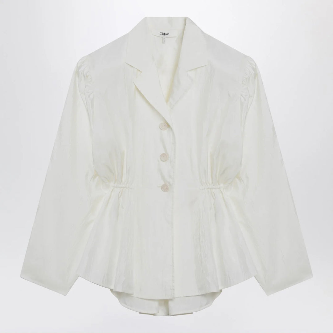 Chloé - Ivory silk-blend blouse