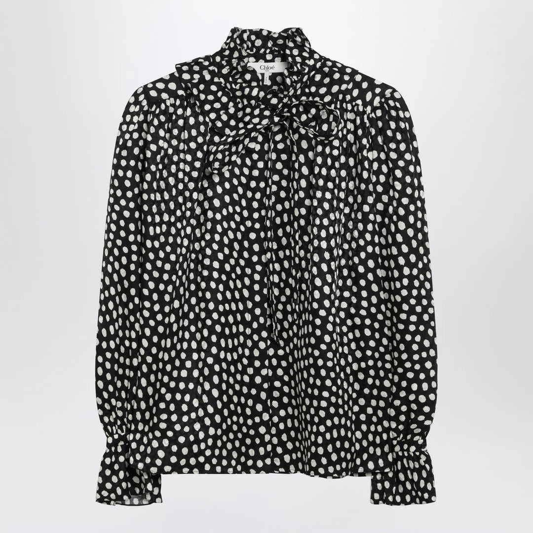 Chloé - Polka-dot silk blouse