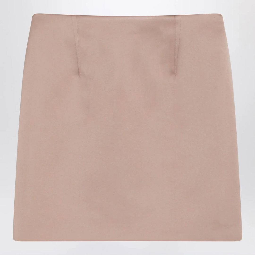 Chloé - Short pink satin pencil skirt
