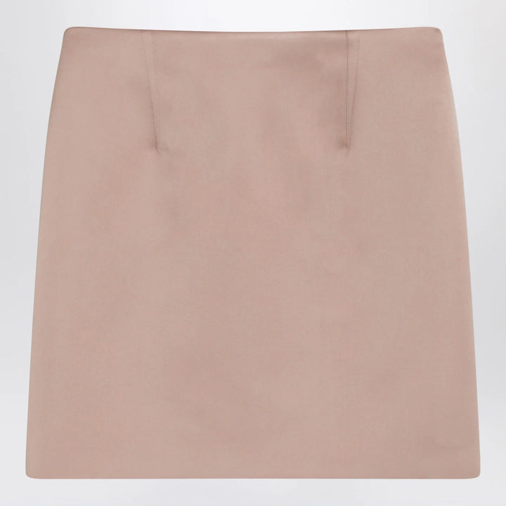 Chloé - Short pink satin pencil skirt