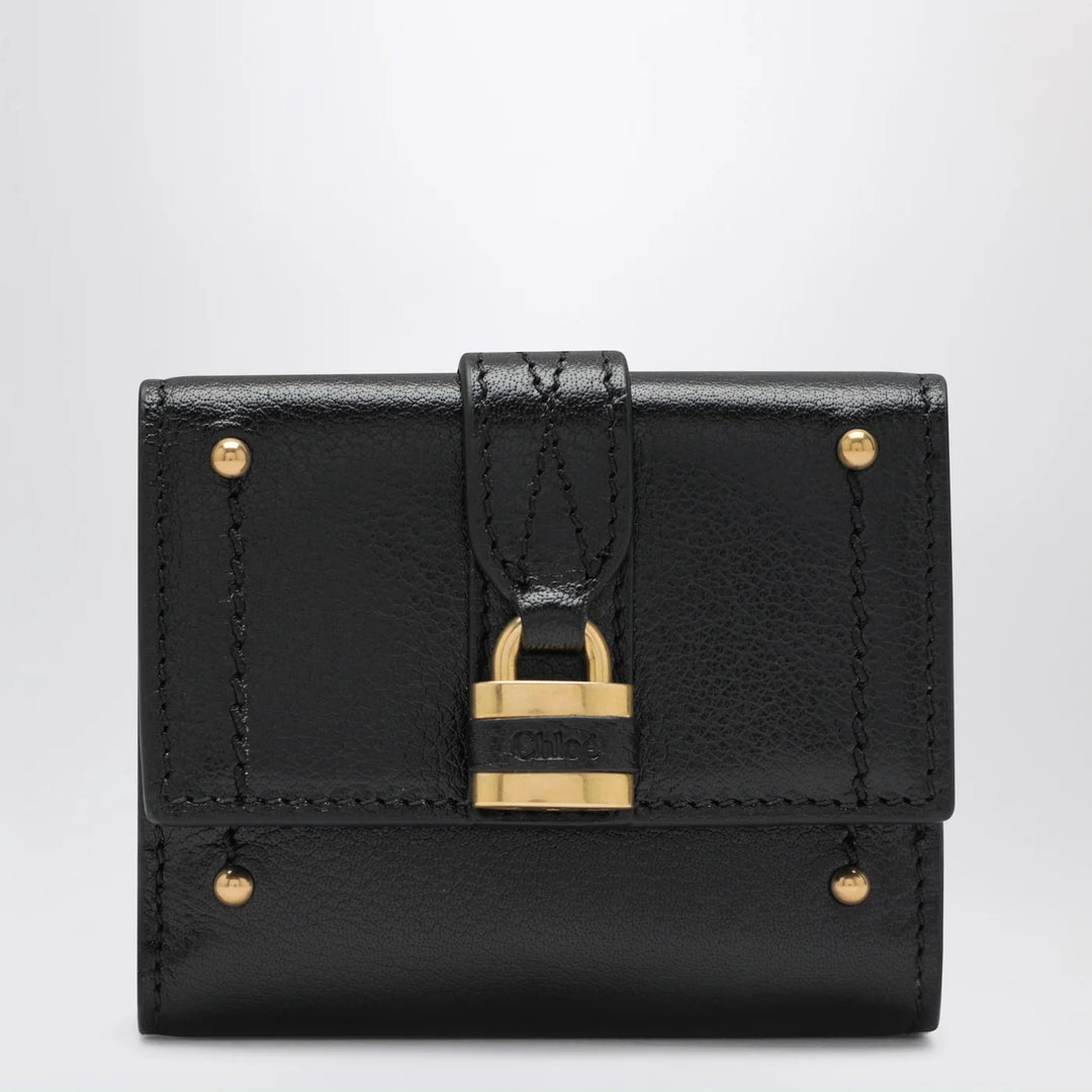 Chloé - Mini black Paddington trifold leather wallet