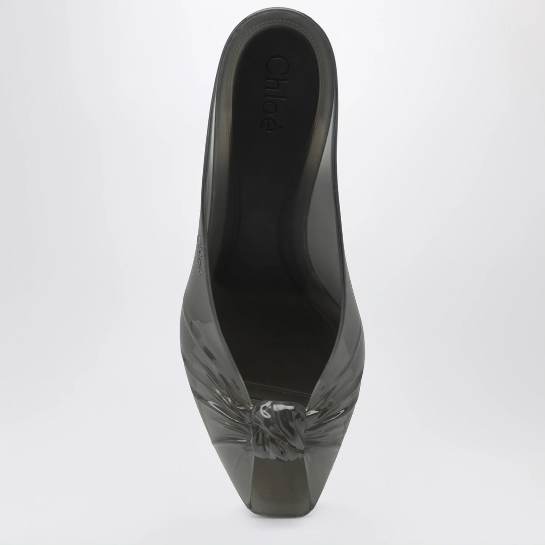 Chloé - Jelly clog mules in transparent TPU, grey