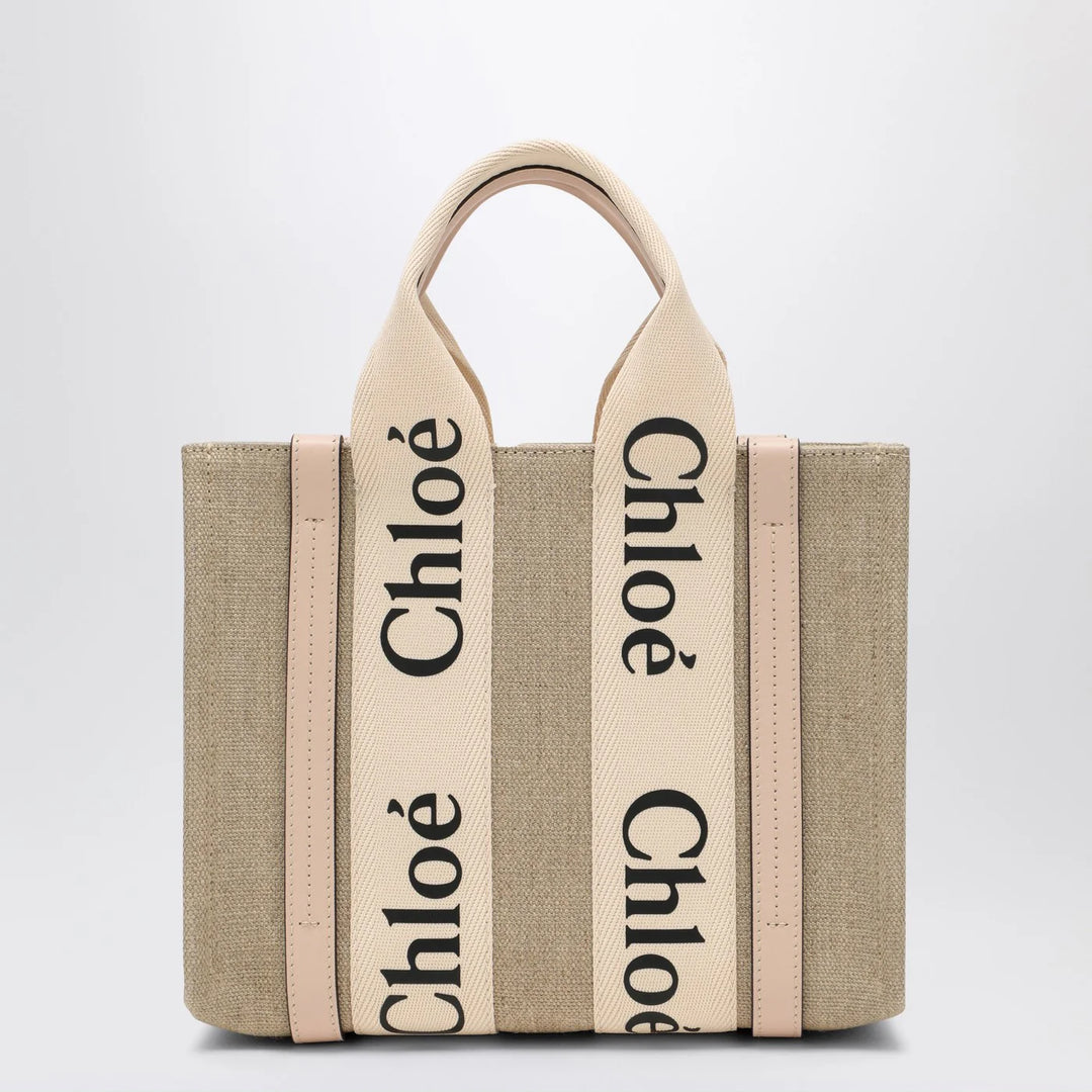Chloé - Woody little bag in beige canvas